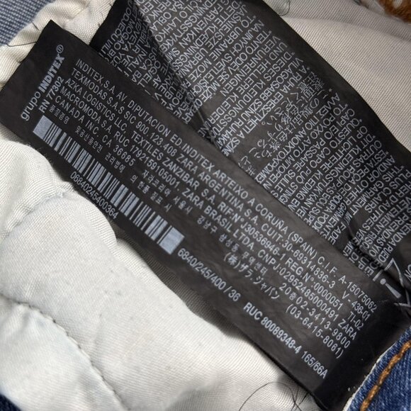 Zara Woman Jeans Womens 4 Skinny Ankle Boho Floral Embroidered Stretch 26x26 - Picture 9 of 12